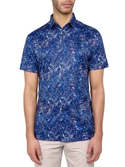 Construct Con.struct Splatter Print Performance Button-down Shirt In Multi