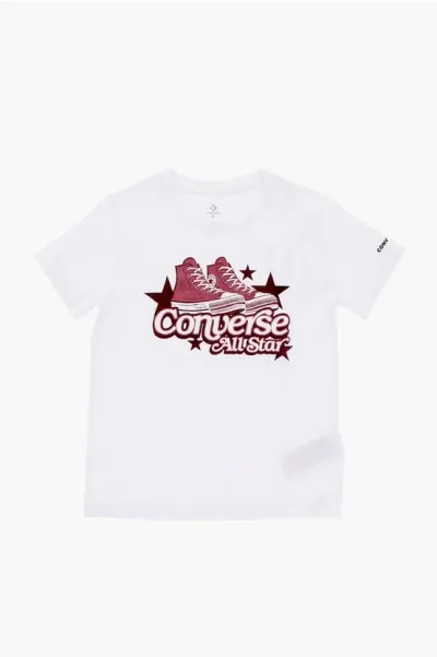 Converse All Star Chuck Taylor Printed Crew-neck T-shirt In White