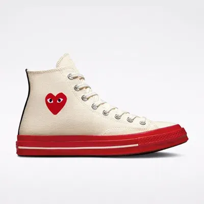 Converse Cdg X Chuck Taylor 70 Hi Sneakers In Beige