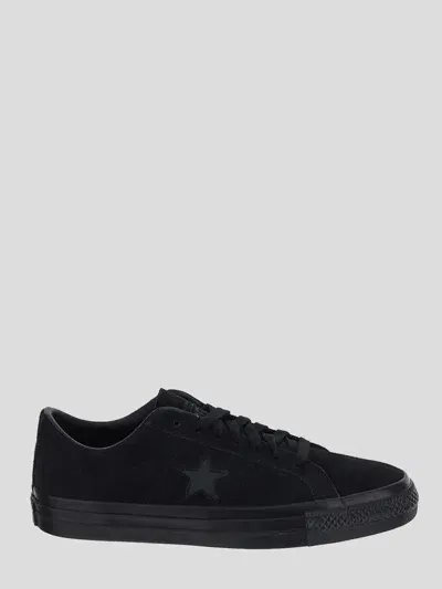 Converse One Star Pro Suede Sneakers In Black