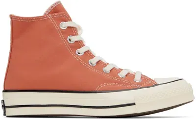 Converse Pink Chuck 70 Sneakers In Brushed Brass/egret/