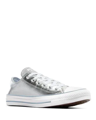 Converse Women's Chuck Taylor All Star Ox Sparkle Sneakers In Metallic Granite/white