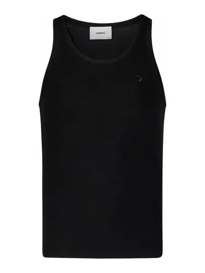 Coperni Black Ribbed Stretch Viscose Tank Top