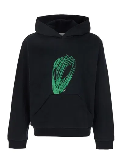 Coperni Alien Head Hoodie In Black