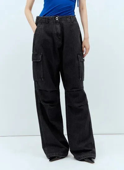 Coperni Denim Cargo Pants In Black