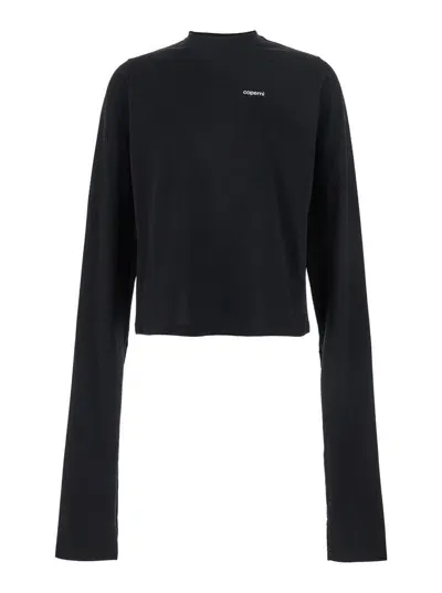 Coperni Extra Long Sleeves T-shirt In Black