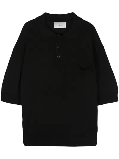 Coperni Logo-plaque Polo Shirt In 黑色