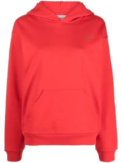 Coperni Logo-print Cotton Hoodie In Rot