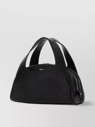 Coperni Medium Faux Leather Top Handle Bag In 黑色