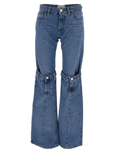 Coperni Open Knee Jeans In Blue