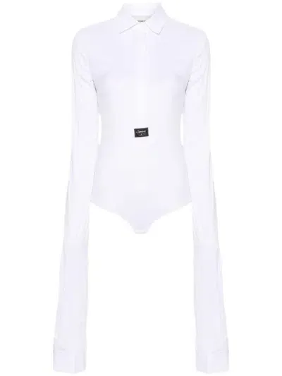 Coperni Poplin Bodysuit In White