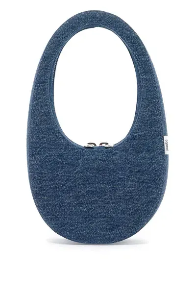 Coperni Swipe Mini Hobo Bag In Blue (blue)