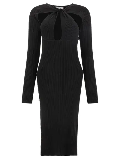 Coperni Twisted Dresses In Black