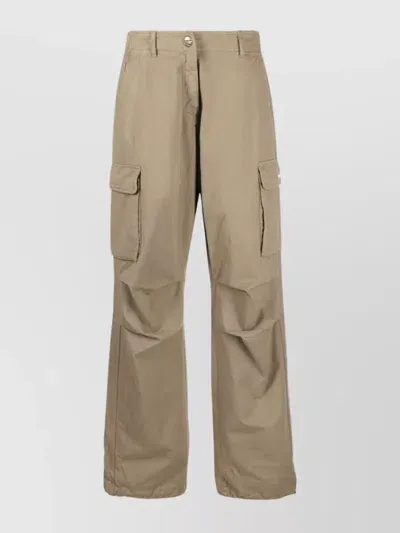 Coperni Wide Leg Cargo Trousers In Khaki