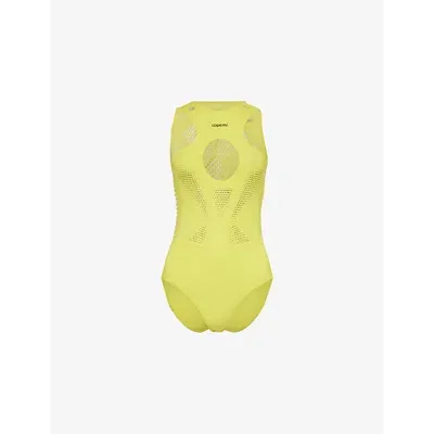 Coperni X Puma Cut-out Detail Bodysuit In Yellow