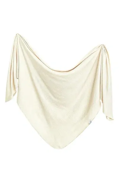 Copper Pearl Moonstone Rib Swaddle Blanket In Neutral