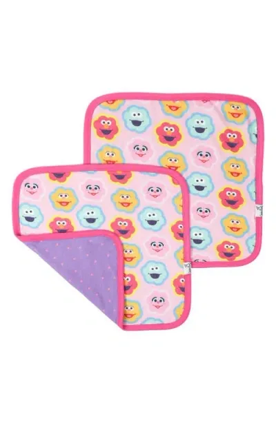 Copper Pearl Kids'  X Sesame Street Abby & Pals 2-pack Security Blankets In Pink