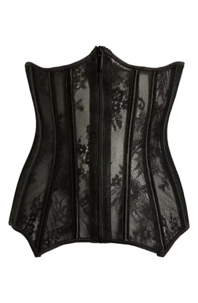 Coquette Lace Corset In Black