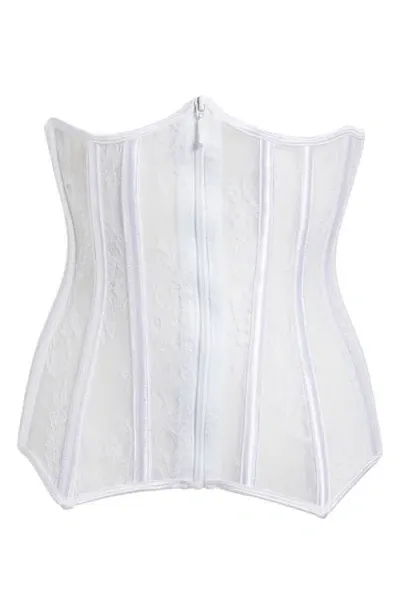 Coquette Lace Waist Cincher In White