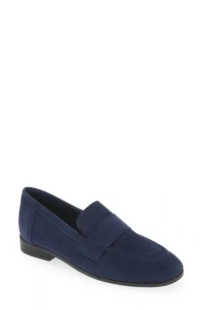 Cordani Ardelle Moc Toe Loafer In Navy Suede