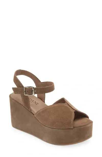 Cordani Jenna Platform Wedge Sandal In Crosta Fango