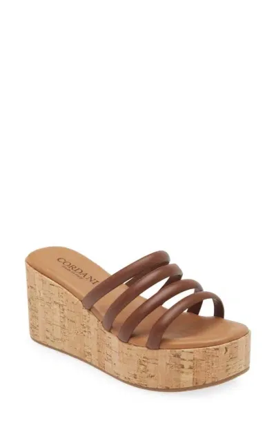 Cordani Jesse Platform Wedge Sandal In Mignon Nappa Brown