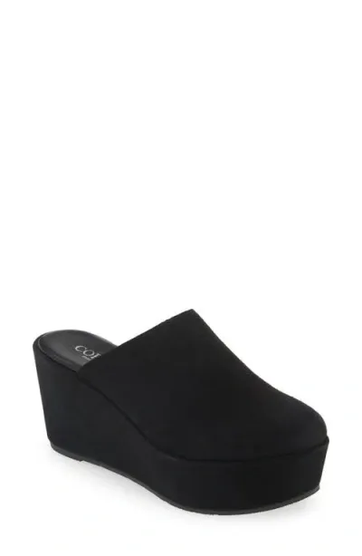 Cordani Jules Platform Mule In Black Suede