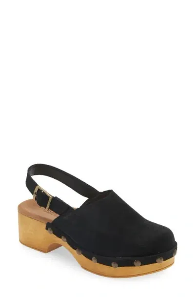 Cordani Wilkes Platform Clog In Black Suede