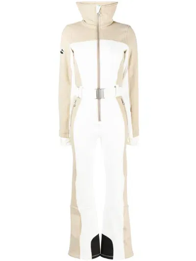 Cordova Neutral Badia Panelled Ski Suit In Neutrals