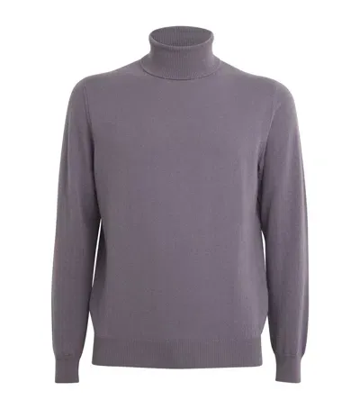 Corneliani Cashmere Rollneck Sweater In Purple