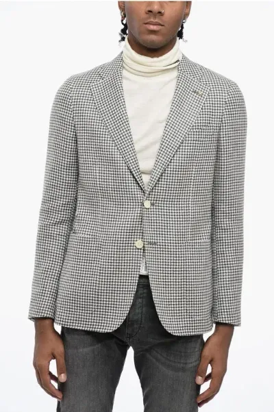 Corneliani Cc Collection Unlined Blazer With Houndstooth Pattern In Multi