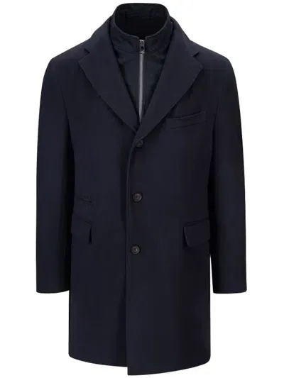 Corneliani Coat Clothing In Blue