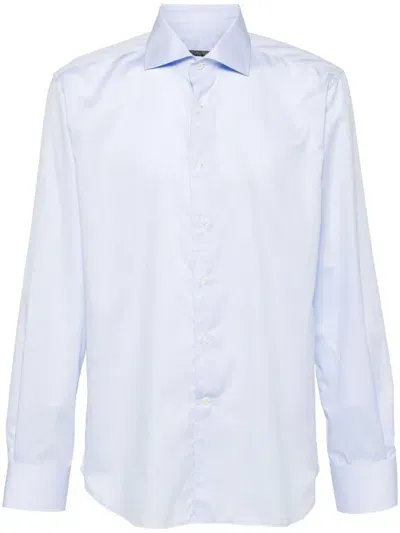 Corneliani Cotton Shirt In Blue