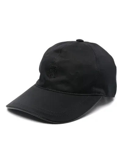 Corneliani Embroidered-logo Cap In Black