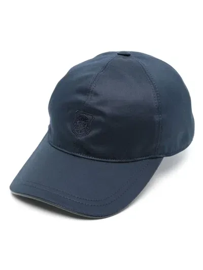 Corneliani Embroidered-logo Cap In Blau