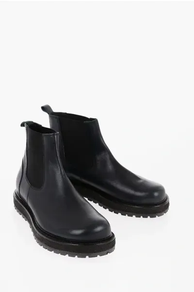 Corneliani Id Leather Chelsea Boots