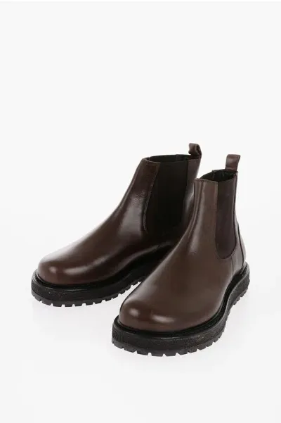 Corneliani Id Leather Chelsea Boots