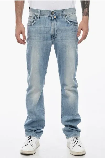 Corneliani Id Light Wash Slim Fit Jeans In Blue