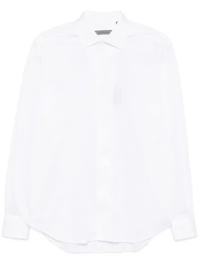 Corneliani Classic-collar Cotton Shirt In White