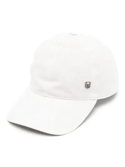 Corneliani Logo-appliqué Cap In Grau