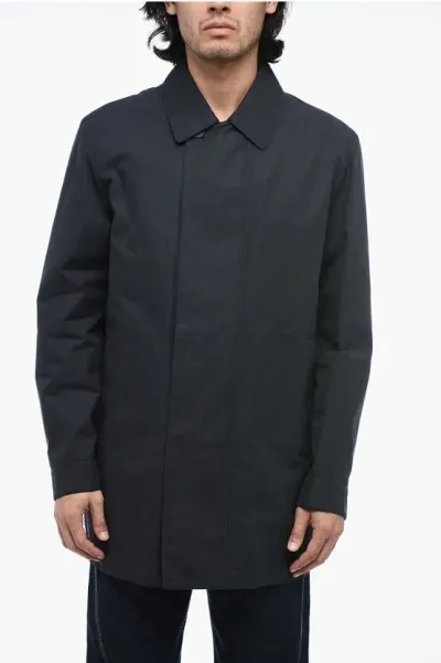 Corneliani Long Overshirt With Hidden Placket In Black