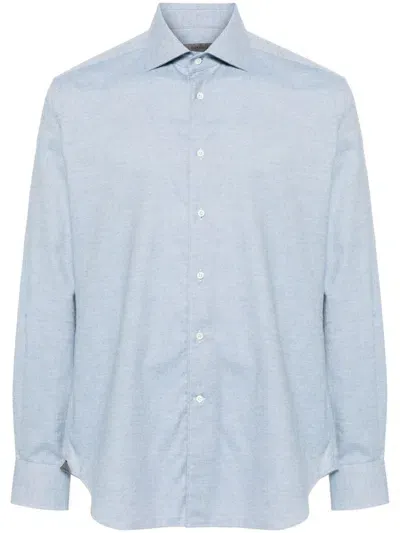 Corneliani Mélange Shirt In Blue