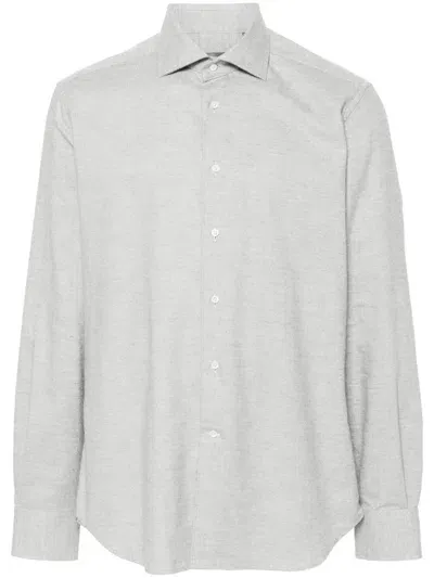 Corneliani Mélange Shirt In Grey