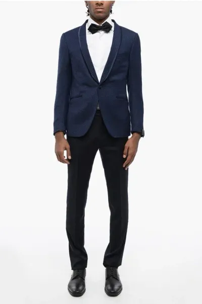 Corneliani Shawl Lapel Academy Ceremony Suit In Blue