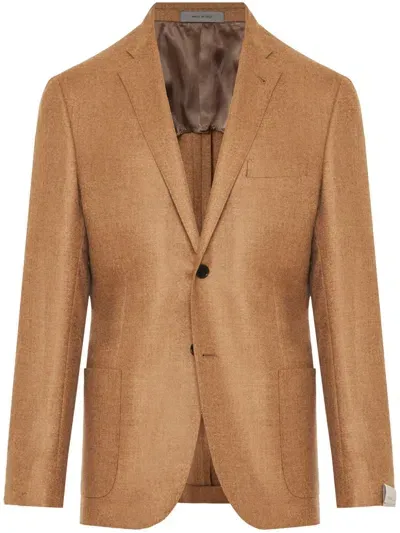 Corneliani Single-breasted Blazer In Neutrals