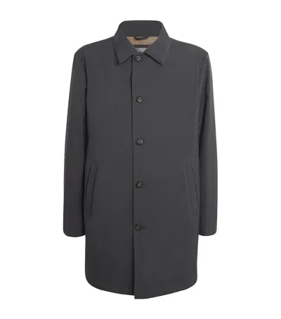 Corneliani Technical Padded Overcoat In Grey