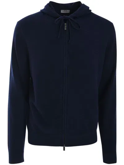 Corneliani Zip-up Hoodie In Blue