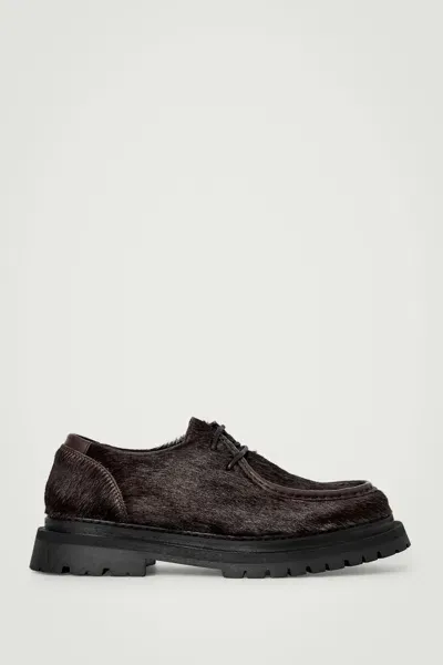 Cos Chunky Leather Chukka Shoes In Metallic