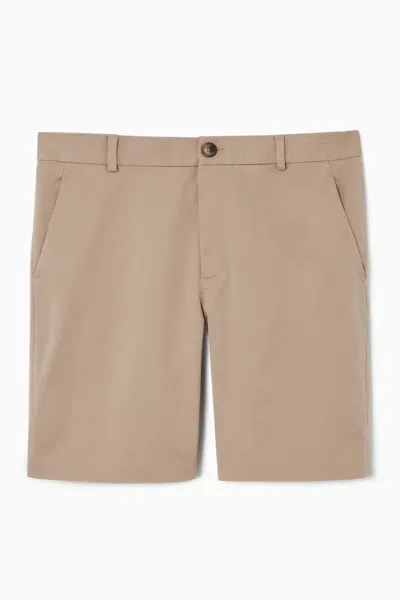 Cos Classic Chino Shorts In Brown