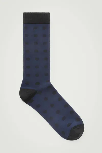 Cos Polka-dot Socks In Blue